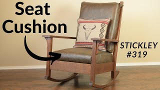 Leather Seat Cushion Upholstery Tutorial Stickley 319 Rocker Rocking Morris Chair Mission Furniture [upl. by Ettennaej718]