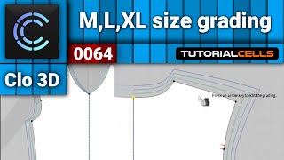 0064 manual pattern grading in clo3D [upl. by Ithnan222]