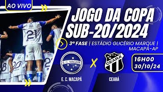 MACAPÁ X CEARÁ  COPA DO BRASIL SUB20  301024 [upl. by Frankhouse]