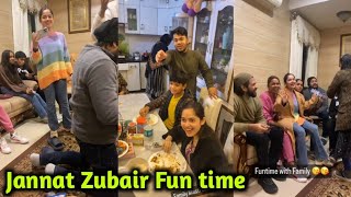 Jannat Zubair Funtime with family  jannat zubair new video with family [upl. by Animrac]