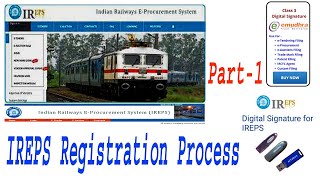 PARTI  IREPS Registration Process I How to Register on IREPS I DSC for IREPS I RAILWAY TENDER [upl. by Lennej436]