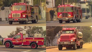 LACoFD Engines Patrols amp Water Tenders at Woolsey Fire [upl. by Aihsekel960]