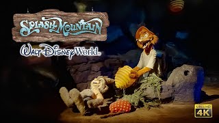 Splash Mountain On Ride Front Seat Low Light 4K POV with Queue Walt Disney World 2023 01 03 [upl. by Ahsilra]