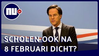 Rutte Basisscholen eerder dan 8 februari open zou een wondertje zijn  NUnl [upl. by Bowerman333]