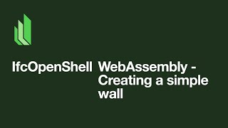 How to create a basic wall using IfcOpenShell WebAssembly [upl. by Hamel770]