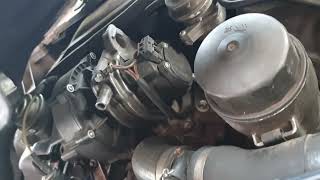 2004 Mercedes E500 W211 M113 Removing Engine Cover to find the point of Air Intake Vacuum leak [upl. by Udelle732]