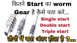 Single StartDouble Start And Triple start worm gear  Types of Worm gear [upl. by Male932]