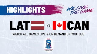 Highlights  Latvia vs Canada  2023 IIHFWorlds [upl. by Durware]