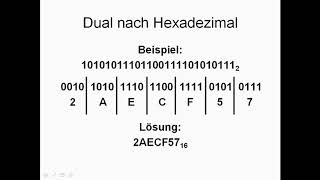 Guido Gerst Zahlensysteme umrechnen Dual und Hexadezimal [upl. by Ahsiekin]