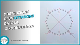 COSTRUZIONE DI UN OTTAGONO DATA LA CIRCONFERENZA [upl. by Mehta]