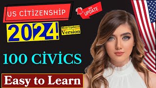 2024 random 100 civics questions and answers  US citizenship interview I N400 Interview [upl. by Yatnwahs366]