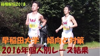 【箱根駅伝2018】早稲田大 2016年度レース結果まとめ [upl. by Einnek]