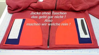 Eine Jacke OHNE Taschen  das geht gar nicht  also  machen wir welche rein  Lilo Siegel [upl. by Aihsad]