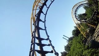 Corkscrew front seat onride HD POV Silverwood Theme Park [upl. by Lachance]