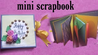 DIY mini scrapbook scrapbook for beginners birthday scrapbook tutorial scrapbook handmade [upl. by Simetra]