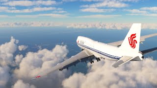 Boeing 747 Air China Makes INSANE Landing at Bradley Airport [upl. by Llerrehc31]