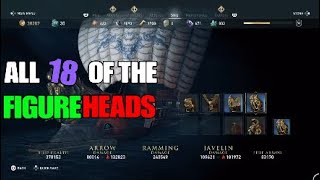 How to get ALL 18 FIGUREHEADS in AC Odyssey [upl. by Rodama]