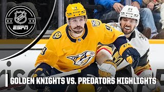 Vegas Golden Knights vs Nashville Predators  Full Game Highlights  NHL on ESPN [upl. by Anyr]