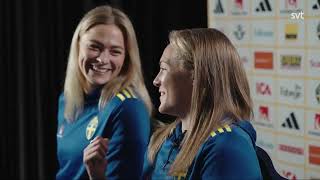 Fridolina Rolfö amp Magdalena Eriksson about their friendship amp comeback in the Swedish national team [upl. by Horodko403]