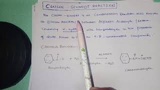 Claisen Schmidt reaction organic chemistry claisen reaction [upl. by Aciras]