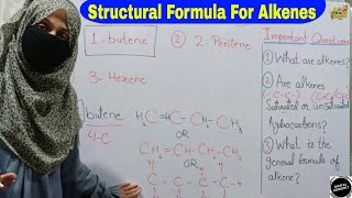 How to Write Structural Formula of Alkenes  Chemistry Class 10 Chapter 12 Hydrocarbons  Chemistry [upl. by Amsirp503]