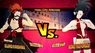 Eijiro Kirishima vs Momo Yaoyorozu  My Hero Ones Justice [upl. by Onailime]