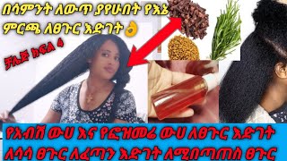 የአብሽ ውሀ እና የሮዝመሬ ውሀ ለፀጉር እድገት ለሳሳ ፀጉር በፍጥነት ለማሳደግ የእኔ ምርጫ ነው ዋውው ቻሌጅ ክፍል 4Absalatmeskitube16 [upl. by Lesli]