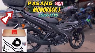 pasang MONORACK GIVI BOX LC135 Fi V8 [upl. by Ardnuaed]