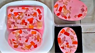 Fruit Cocktail Gelatin  Gelatin Dessert  Gulaman Recipe [upl. by Nessej]