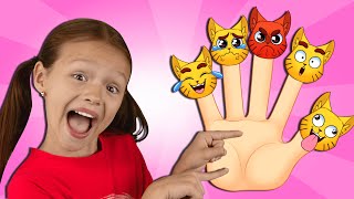 Finger Family Emoji Song  Kids Songs and Nursery Rhymes  Dominoki [upl. by Ellimak]