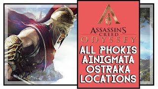 Assassins Creed Odyssey All Ainigmata Ostraka Locations And Solutions Phokis Region [upl. by Pelletier210]