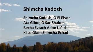 Shimcha kadosh [upl. by Anohsal]