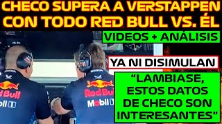 LIBRES 1 Y 2 ABU DHABI SERGIO PÉREZ SUPERA A VERSTAPPEN CON TODO EL EQUIPO RED BULL F1 EN SU CONTRA [upl. by Owain804]