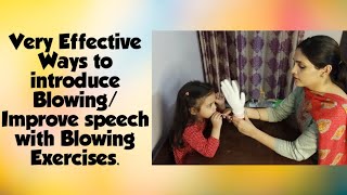 Blowing Activities to develop SpeechBlowing Activity for toddlersSpeech Therapy [upl. by Drawoh945]