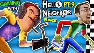 HELLO NEIGHBOR vs ME BASEMENT RACE CHALLENGE IRL GAMING Alpha 3 SECRETS REVEALED FGTEEV Part 9 [upl. by Yesima]