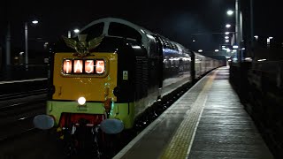 Deltic D9000 roars towards London 261123 [upl. by Esyahc891]