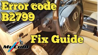 2013 Lexus ES350 Starts Then Dies Cranks No Start error code B2799 Fix Guide [upl. by Woodruff]