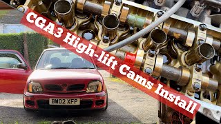 Micra K11  Get More Power with NA Engine  HighLift Cams install Part 1 [upl. by Elon]