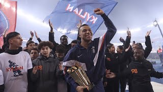 The celebration for the top scorer in the history of Paris SaintGermain Kylian Mbappé  ❤️💙 [upl. by Lud855]