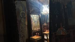 Venerating at St Gabriels Greek orthodox church of Annunciation in Nazareth Holy land [upl. by Mathur]