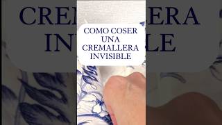 Como coser una cremallera invisible costura moda costuracreativa aprendeacoser tuestiloamedida [upl. by Nirol]