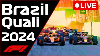 🔴F1 LIVE  Brazil GP QUALI  HEAVY RAIN  Commentary  Live Timing [upl. by Areehs203]