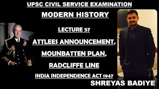 Mountbatten Plan Attlees Anouncement India Independence Act 1947 Radcliffe Line [upl. by Annoyk]