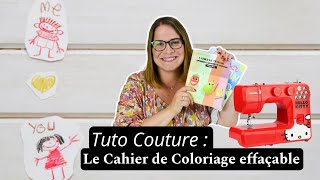 TUTO COUTURE Facile  Rapide  Coudre un CAHIER de coloriagejeux pour ENFANT Lavable Réutilisable [upl. by Asta]