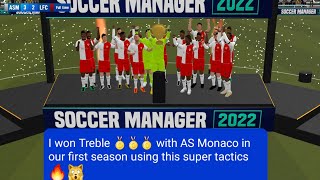 Soccer Manager 2022 best tactics  SM22 super attacking tactics  Soccer Manager Formation and Tips [upl. by Litsyrk]