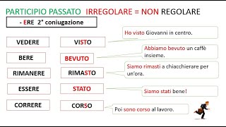 Italiano per stranieri Lezione 45 Passato prossimo Participio Passato Irregolare Seconda parte [upl. by Ursulina291]