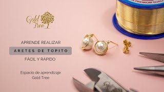 Aretes de topito fáciles de realizar  Espacio de aprendizaje Gold Tree [upl. by Steve33]