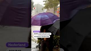 KNMI waarschuwt voor noodweer donderdag [upl. by Dinny]