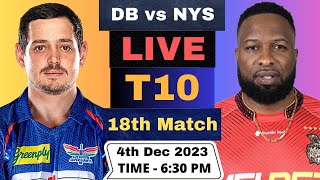 Live Delhi Bulls vs New York Strikers  DBL vs NYS Live 18th T10 Match Abu Dhabi T10 League 2023 [upl. by Cesya635]