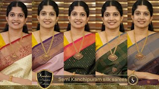 Anushas Signature Collection  Semi Kanchipuram 2024 latest [upl. by Rollet]